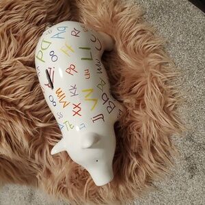 Cutest Alphabet Piggy Bank, Chrome tail,snout, and ears